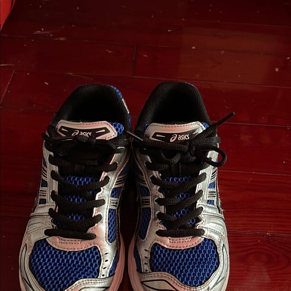 Asics Blue and Black Athletic Shoes with Breathable Mesh